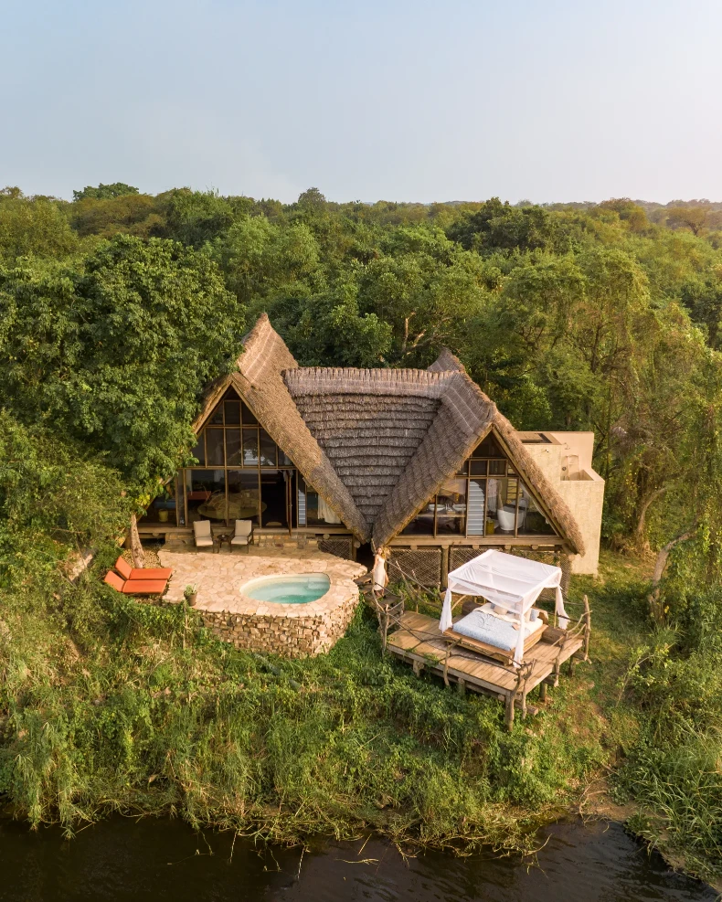 Nile safari Lodge Exclusive Banda ariel view